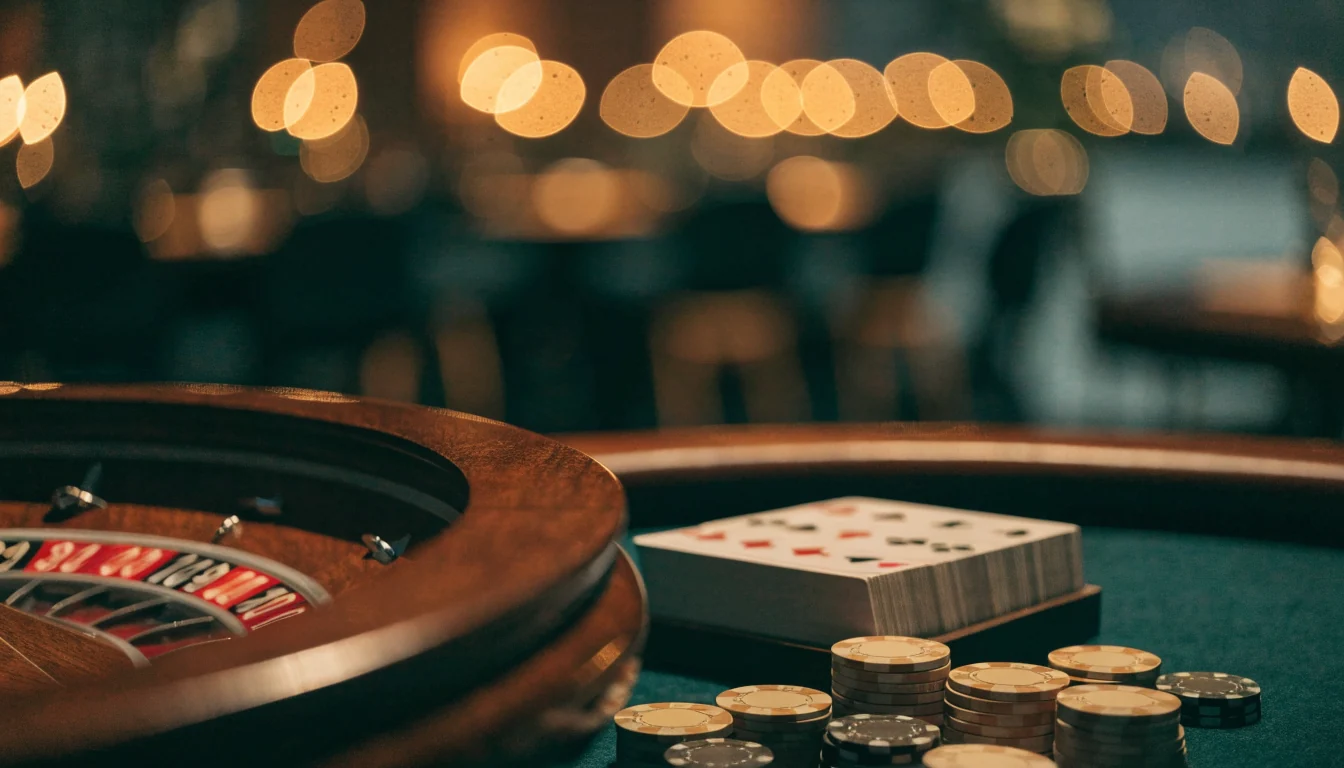 Elegantni casino stol s čipovima i ruletom u hrvatskom casinu