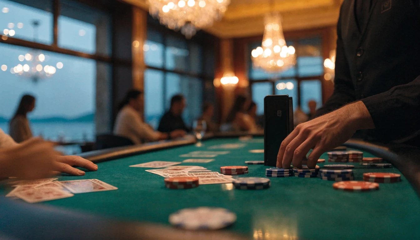 Stol za blackjack u hrvatskom casinu uz more